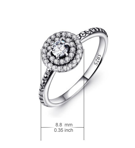 Anillo de Plata Esterlina 925 con Diamantes