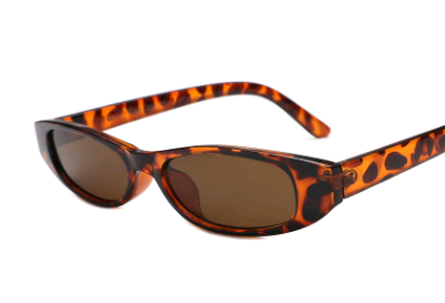 Black small frame sunglasses with light pink tinted lenses, featuring a sleek and fashionable design. - Image 5