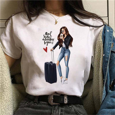 Playera Blanca Estampada para Mujer - Image 20