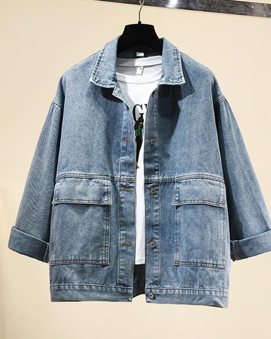 Blusa Holgada Estilo Coreano Boyfriend Retro Harajuku para Estudiantes - Image 11