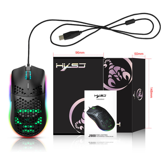 Ratón Gaming Ligero con Diseño Hexagonal Perforado - Image 6