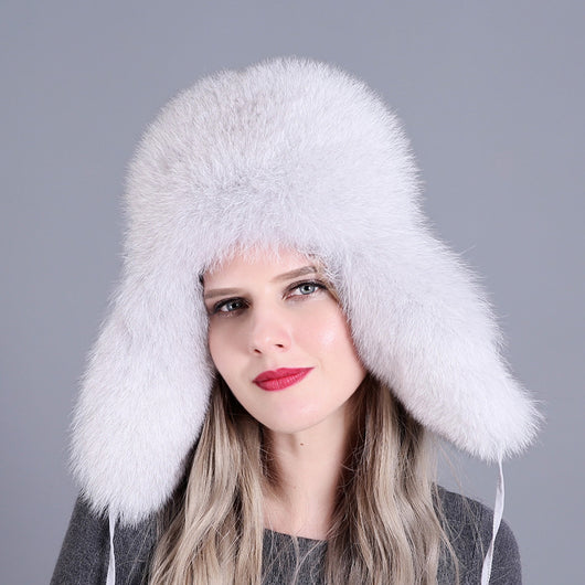 Gorro de Piel de Zorro para Mujer - Image 4