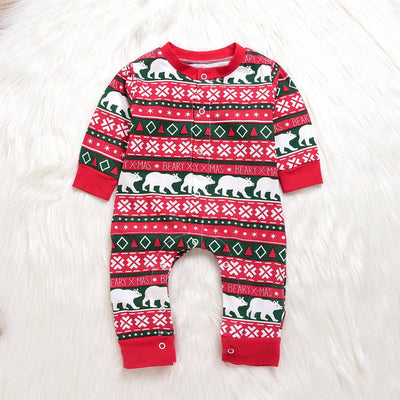 Mameluco Navideño para Bebé con Diseño Cuadros y Motivo Santa - Image 6