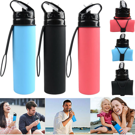 Botella Deportiva de Silicona Flexible