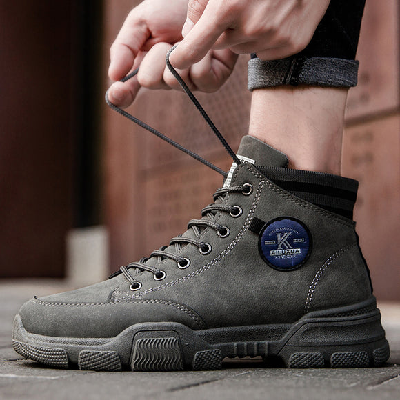 Botas Martin Altas Acolchadas para Hombre con Forro de Felpa