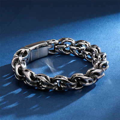 Pulsera Hoja de Acero Titanio Estilo Coreano para Hombre - Image 8