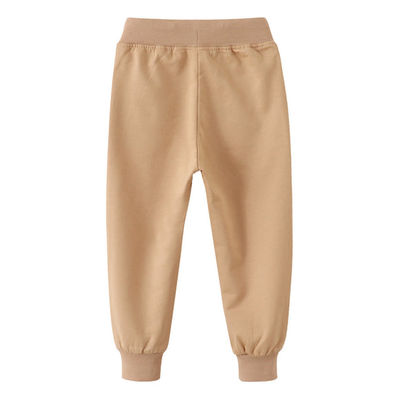 Pantalones Infantiles de Color Liso para Otoño e Invierno