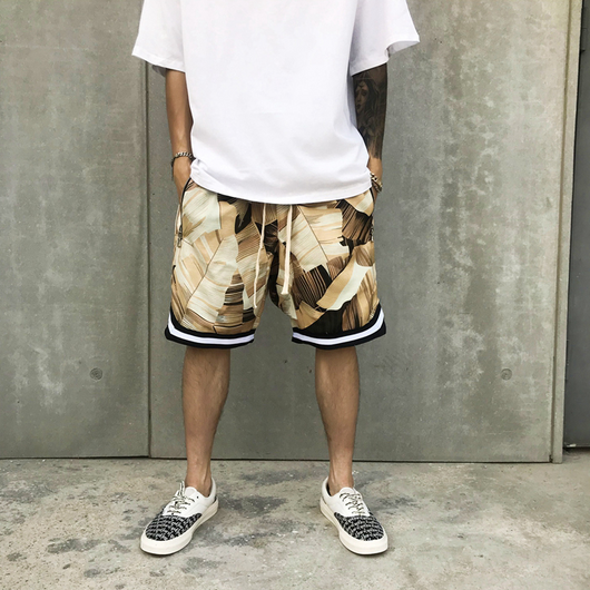 Shorts Hip Hop Hombre Verano - Diseño Floral y Cuadros con Bolsillos Grandes