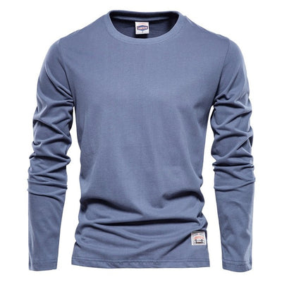 Camisa Casual de Algodón Manga Larga Color Sólido para Hombre - Image 6