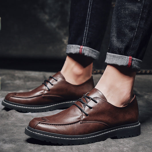 Zapatos de Cuero Elegantes para Hombre - Estilo Británico Versátil - Image 16