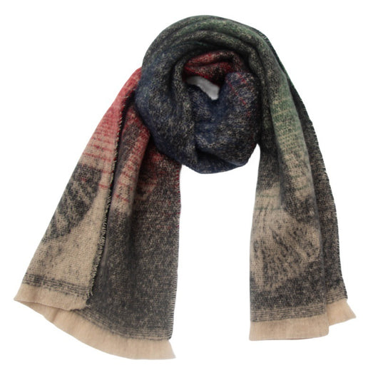 Bufanda Estilo Europeo Jacquard Hoja de Ginkgo - Image 6