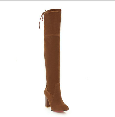 Botas Altas de Tacón Grueso para Mujer con Caña Elástica - Image 7