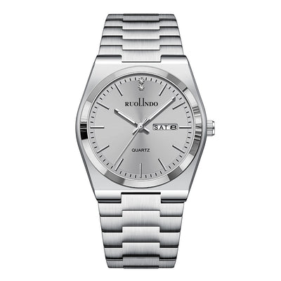 Reloj de Hombre Acero Inoxidable Doble Calendario con Esfera Luminosa - Image 4