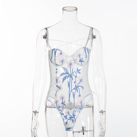 Body de Malla Bordado Elegante - Image 3
