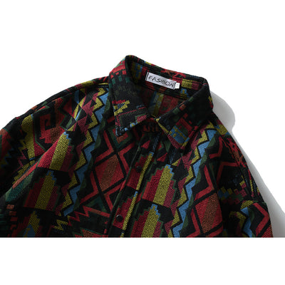 Chaqueta de Trabajo Étnica en Lana Gruesa para Hombre - Image 5