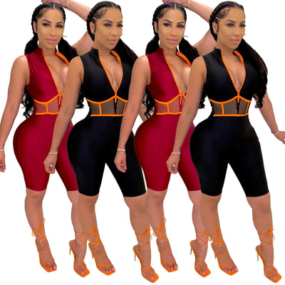 Jumpsuit Sin Mangas de Tela Tejida para Mujer - Image 4