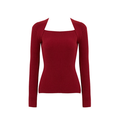 Blusa Ajustada de Punto Manga Larga para Mujer - Image 29