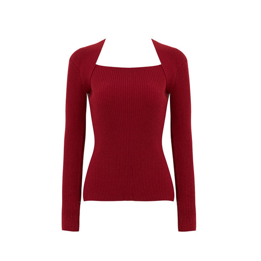 Blusa Ajustada de Punto Manga Larga para Mujer - Image 29