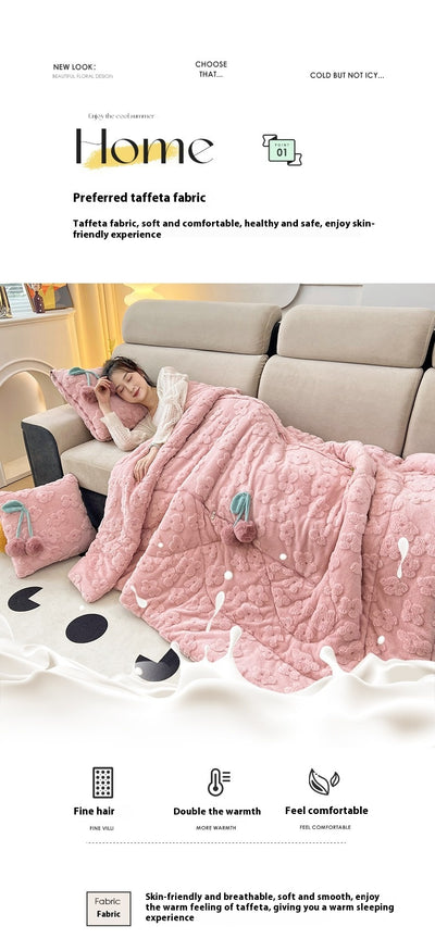 Almohada y Manta 2 en 1 de Felpa Gruesa para Niñas - Image 14