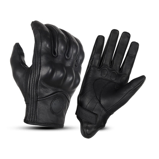 Guantes de Cuero para Motocicleta con Pantalla Táctil y Protección Anticaída - Image 8