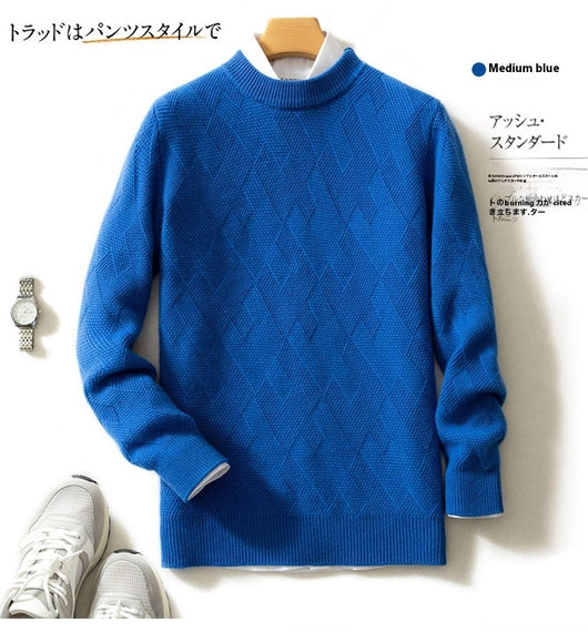 Suéter de Cuello Redondo en Cashmere Premium para Hombre - Image 18