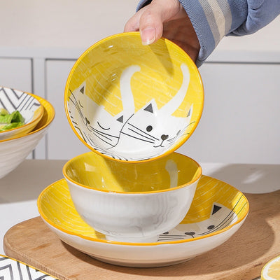 Bowls de Cerámica Decorativos para Arroz y Sopas - Vajilla Creativa para el Hogar - Image 18