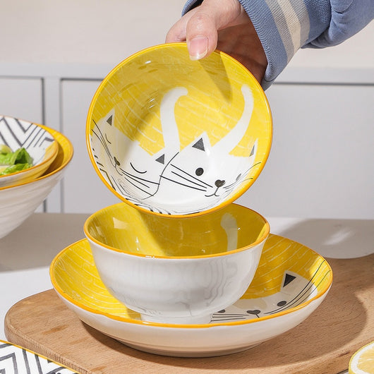 Bowls de Cerámica Decorativos para Arroz y Sopas - Vajilla Creativa para el Hogar - Image 18