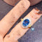 Ladies' Fashion Personality Natural Blue Topaz Ring, 4 Styles