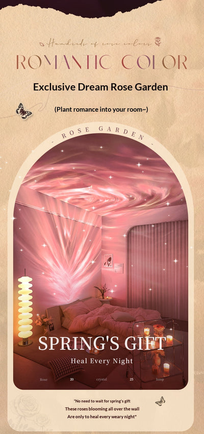 Lámpara Proyectora de Cielo Estrellado con Rosa - Luz Nocturna Atmosférica - Image 11