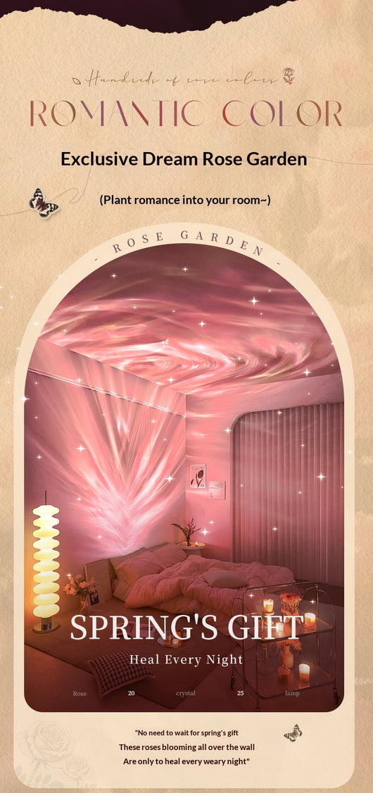 Lámpara Proyectora de Cielo Estrellado con Rosa - Luz Nocturna Atmosférica - Image 11