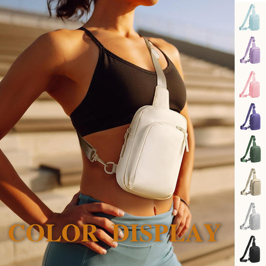 Bolsa Bandolera Minimalista Impermeable de Poliéster Liso - Image 2