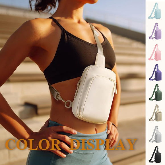 Bolsa Bandolera Minimalista Impermeable de Poliéster Liso