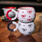 Juego de 2 Tazas de Cerámica 145ml con Textura Tejida para Café