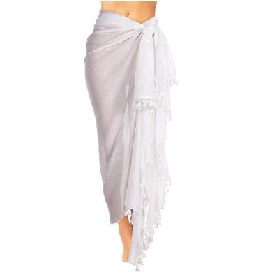 Pareo Playero Mujer con Flecos - Blusa Protección Solar para Playa - Image 4