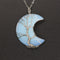 Natural Crystal Moon Pendant Protein