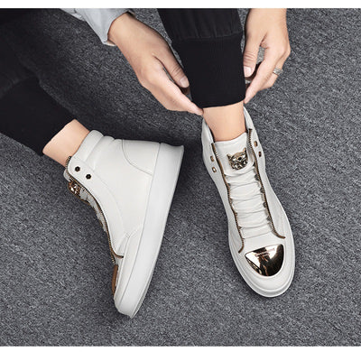 Botas de Cuero Casual con Detalles Metálicos - Image 3