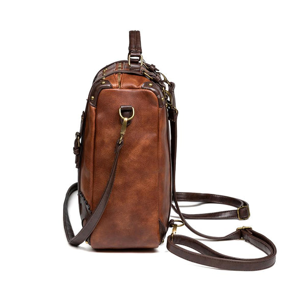 Bolso Medieval Retro de Gran Capacidad con Contraste de Colores