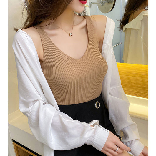 Blusa sin mangas ajustada para mujer - Image 14