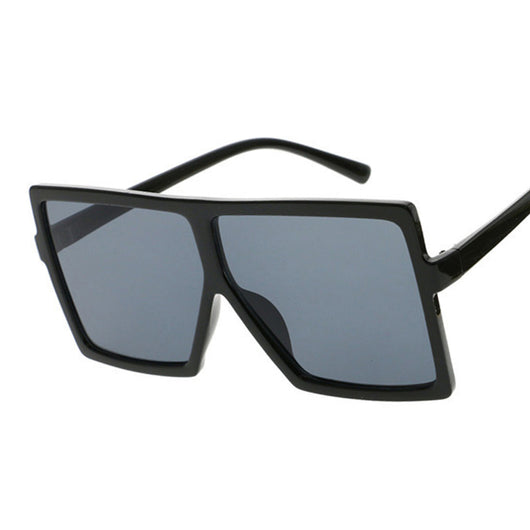 Oversized white square-frame sunglasses with dark lenses, featuring a bold and fashionable design. - Image 3