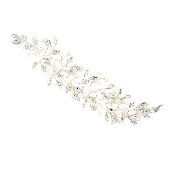 Diadema Nupcial con Perlas y Cristales para Boda