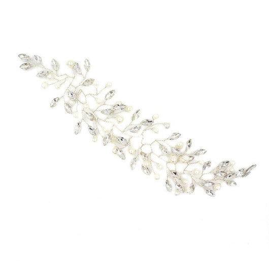 Diadema Nupcial con Perlas y Cristales para Boda - Image 2