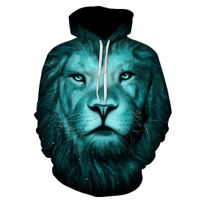 Sudadera Estampado Lobo 3D para Hombre - Image 5