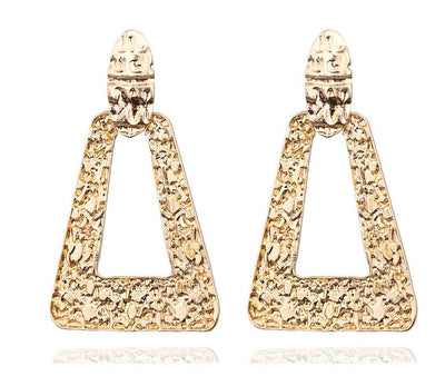 Aretes Geométricos Grandes Vintage - Oro, Plata y Negro - Image 5