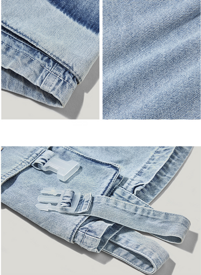 Shorts de Mezclilla con Hebilla y Cinta Ajustable para Hombre - Image 5