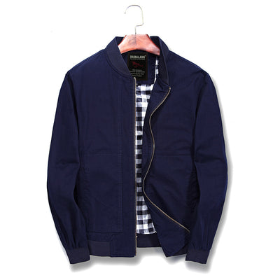 Chaqueta Casual de Algodón para Hombre - Estilo Beisbolero Ajustado - Image 8