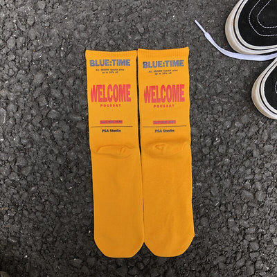Calcetines de Tubo Algodón Otoño-Invierno Pareja Coreanos Deportivos Skate - Image 10