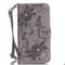 Funda Flip con Mariposa en Relieve para iPhone 7 y Galaxy S7 con Compartimentos para Tarjetas