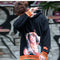 Sudadera con Capucha Retro Estampada Día y Noche - Estilo Urbano Personalidad Hombre