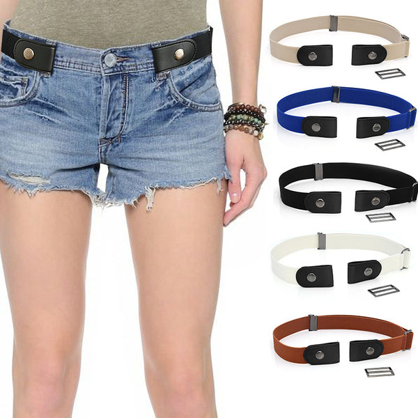 Pantalón Vaquero Elástico Invisible con Cinturón Integrado