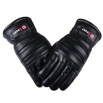 Guantes de Cuero de Invierno Unisex con Forro Polar y Pantalla Táctil - Image 9